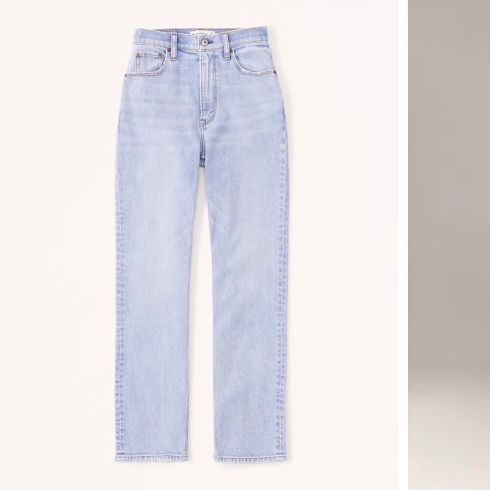 Abercrombie Ultra High Rise Ankle Straight Jean